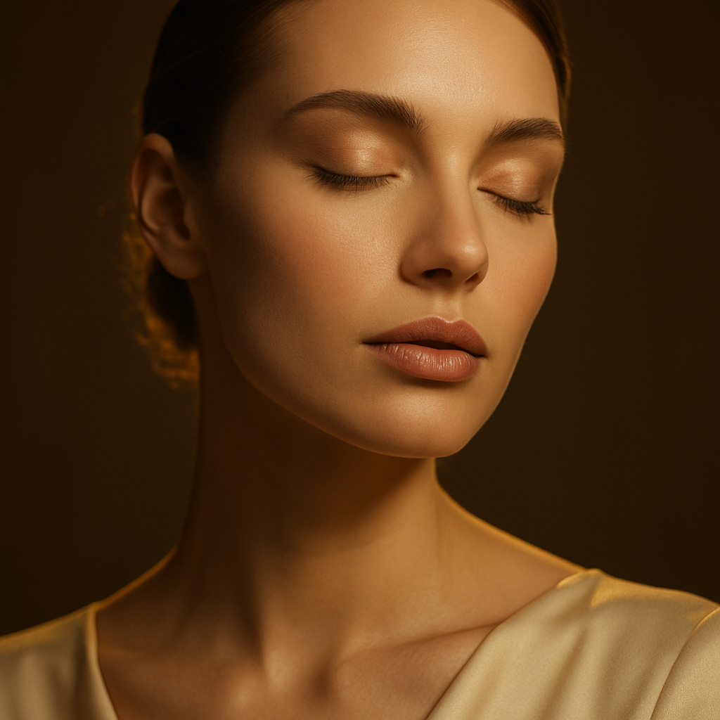 Retrato editorial de harmonização facial